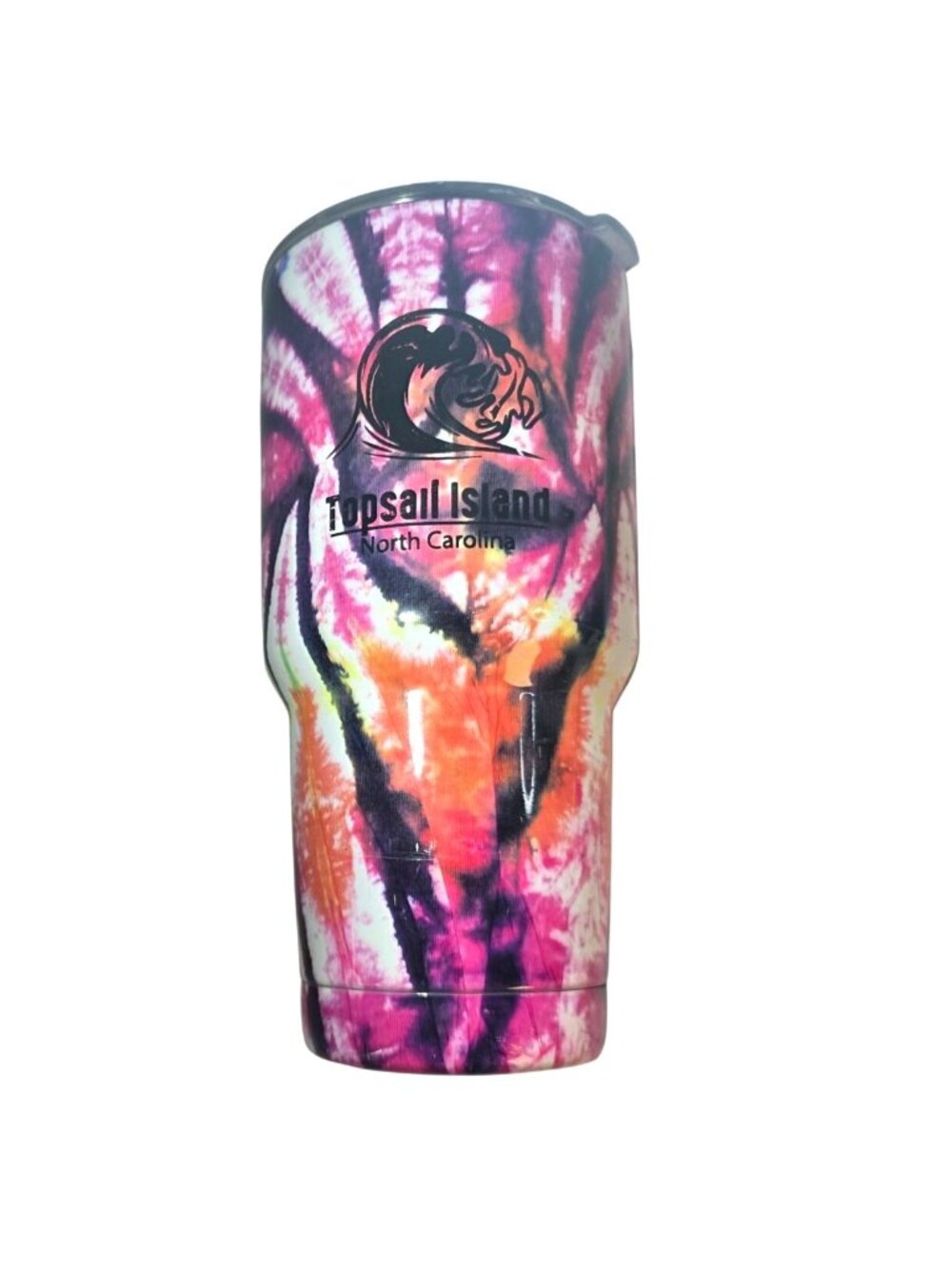 Topsail Island North Carolina Tie-Dye Insulated Tumbler 20 Oz Travel Cup